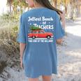 Jolliest Bunch Of Teachers This Side Of The Hallway Xmas PJ Women's Comfort Colors T-Shirt Back Print Blue Jean Jolliest Bunch Of Teachers This Side Of The Hallway Xmas PJ Women's Comfort Colors T-Shirt Back Print Blue Jean