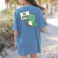 Be Kind Teacher Anti-Bullying Dino Kindness Women Men Boys Women's Comfort Colors T-Shirt Back Print Blue Jean Be Kind Teacher Anti-Bullying Dino Kindness Women Men Boys Women's Comfort Colors T-Shirt Back Print Blue Jean