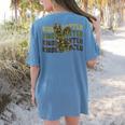 Kindergarten Camo Camouflage Boy Teacher Back To School Women's Comfort Colors T-Shirt Back Print Blue Jean