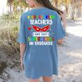 Kindergarten Teachers Are Just Superheroes In Disguise Women's Comfort Colors T-Shirt Back Print Blue Jean Kindergarten Teachers Are Just Superheroes In Disguise Women's Comfort Colors T-Shirt Back Print Blue Jean