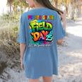 Let The Games Begin Fourth Grade Field Day 2025 Teacher Kid Women's Comfort Colors T-Shirt Back Print Blue Jean
