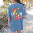 Let's Learn Today Teacher Motivational Back To School Women's Comfort Colors T-Shirt Back Print Blue Jean Let's Learn Today Teacher Motivational Back To School Women's Comfort Colors T-Shirt Back Print Blue Jean