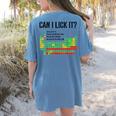 Can I Lick It Periodic Table Chart Science Teacher Women's Comfort Colors T-Shirt Back Print Blue Jean Can I Lick It Periodic Table Chart Science Teacher Women's Comfort Colors T-Shirt Back Print Blue Jean
