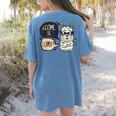 Llama Shirt English Teacher School Student ESL Joke Women's Comfort Colors T-Shirt Back Print Blue Jean