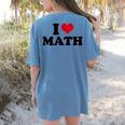I Love Math Teacher Women's Comfort Colors T-Shirt Back Print Blue Jean I Love Math Teacher Women's Comfort Colors T-Shirt Back Print Blue Jean