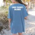 Lower Teacher Salaries Women's Comfort Colors T-Shirt Back Print Blue Jean Lower Teacher Salaries Women's Comfort Colors T-Shirt Back Print Blue Jean
