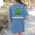 Math Geometry Christmas Tree Geometree Teacher Women's Comfort Colors T-Shirt Back Print Blue Jean Math Geometry Christmas Tree Geometree Teacher Women's Comfort Colors T-Shirt Back Print Blue Jean