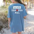 Math Inspires Me Spelled With Pi Day Teacher Women's Comfort Colors T-Shirt Back Print Blue Jean Math Inspires Me Spelled With Pi Day Teacher Women's Comfort Colors T-Shirt Back Print Blue Jean