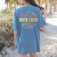 Math Squad For Teacher Or Student Mathematics Men Women Kids Women's Comfort Colors T-Shirt Back Print Blue Jean