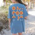 Maths Day Costume Idea Kids Teachers Pizza Slice Fraction Women's Comfort Colors T-Shirt Back Print Blue Jean