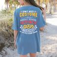 Middle School Science Teacher Halloween Costume For Men Women Women's Comfort Colors T-Shirt Back Print Blue Jean
