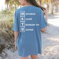 Mistakes Allow Thinking To Happen School Math Teacher Women's Comfort Colors T-Shirt Back Print Blue Jean Mistakes Allow Thinking To Happen School Math Teacher Women's Comfort Colors T-Shirt Back Print Blue Jean
