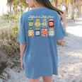 Music Is My Jam Back To School Music Teacher Specials Team Women's Comfort Colors T-Shirt Back Print Blue Jean