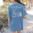 How Many Nights A Week Should You Be Reading 6-7 Teacher Fun Women's Comfort Colors T-Shirt Back Print Blue Jean