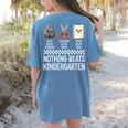 Nothing Beats Kindergarten Back To School Kids Teacher Women's Comfort Colors T-Shirt Back Print Blue Jean