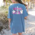 In October We Wear Pink Ballet Ghost Teacher Breast Cancer Women's Comfort Colors T-Shirt Back Print Blue Jean In October We Wear Pink Ballet Ghost Teacher Breast Cancer Women's Comfort Colors T-Shirt Back Print Blue Jean