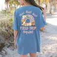 Oink Baa Moo Field Trip Squad Teacher Students Matching Women's Comfort Colors T-Shirt Back Print Blue Jean Oink Baa Moo Field Trip Squad Teacher Students Matching Women's Comfort Colors T-Shirt Back Print Blue Jean