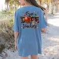One Dope Teacher Women's Comfort Colors T-Shirt Back Print Blue Jean One Dope Teacher Women's Comfort Colors T-Shirt Back Print Blue Jean