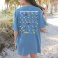 Outer Space Alphabet Kindergarten Teachers 1st Day Of School Women's Comfort Colors T-Shirt Back Print Blue Jean