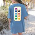 Paint Palette ArtSet Halloween Costume For Teachers Students For Men Women Kids Women's Comfort Colors T-Shirt Back Print Blue Jean