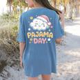 Pajama Day School Spirit Week Fun Cloud Teacher Women's Comfort Colors T-Shirt Back Print Blue Jean Pajama Day School Spirit Week Fun Cloud Teacher Women's Comfort Colors T-Shirt Back Print Blue Jean