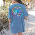 PARA Dream Team Teacher Paraprofessional Paraeducator Women's Comfort Colors T-Shirt Back Print Blue Jean