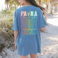 Para Tour Paraprofessional Squad Rock Teacher Back To School Women's Comfort Colors T-Shirt Back Print Blue Jean