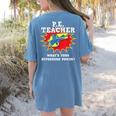 PE Physical Education Teacher Superhero Power School Women's Comfort Colors T-Shirt Back Print Blue Jean PE Physical Education Teacher Superhero Power School Women's Comfort Colors T-Shirt Back Print Blue Jean