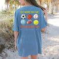 PE Teacher The More You Say Physical Education Teacher Women's Comfort Colors T-Shirt Back Print Blue Jean