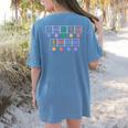 Phonics Reading Teacher Science Of Reading Literacy Coach Women's Comfort Colors T-Shirt Back Print Blue Jean