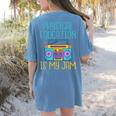 Physical Education Is My Jam PE Teacher Women's Comfort Colors T-Shirt Back Print Blue Jean