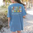 Physical Education Teacher In My PE Teacher Era For Men Women Kids Women's Comfort Colors T-Shirt Back Print Blue Jean