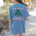 Pi Tree Christmas Math Teacher Ugly Sweater Men Women Kids Women's Comfort Colors T-Shirt Back Print Blue Jean Pi Tree Christmas Math Teacher Ugly Sweater Men Women Kids Women's Comfort Colors T-Shirt Back Print Blue Jean