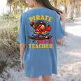 Pirate Pre-K Teacher Preschool Halloween Women's Comfort Colors T-Shirt Back Print Blue Jean Pirate Pre-K Teacher Preschool Halloween Women's Comfort Colors T-Shirt Back Print Blue Jean