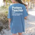 Pottery Teacher Definition Normal Only Cooler Ceramics Women's Comfort Colors T-Shirt Back Print Blue Jean