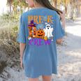 Pre-K Boo Crew Teacher Student Halloween Costume Women's Comfort Colors T-Shirt Back Print Blue Jean Pre-K Boo Crew Teacher Student Halloween Costume Women's Comfort Colors T-Shirt Back Print Blue Jean