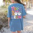 Pre-K Boo Crew Pre-K Teacher Student Kids Halloween Women's Comfort Colors T-Shirt Back Print Blue Jean Pre-K Boo Crew Pre-K Teacher Student Kids Halloween Women's Comfort Colors T-Shirt Back Print Blue Jean