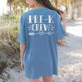 Pre-K Crew 1st Day Of School Pre-K Teacher Team Women's Comfort Colors T-Shirt Back Print Blue Jean Pre-K Crew 1st Day Of School Pre-K Teacher Team Women's Comfort Colors T-Shirt Back Print Blue Jean