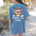 Pre-k Teacher Squad Reindeer Teacher Christmas Women's Comfort Colors T-Shirt Back Print Blue Jean Pre-k Teacher Squad Reindeer Teacher Christmas Women's Comfort Colors T-Shirt Back Print Blue Jean