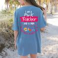 PreK Teacher Mom Shirt Preschool Teacher Mother For Women Women's Comfort Colors T-Shirt Back Print Blue Jean