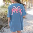 Preppy Pre k Back To School Pre-k Teachers Girls Cute Bow Women's Comfort Colors T-Shirt Back Print Blue Jean Preppy Pre k Back To School Pre-k Teachers Girls Cute Bow Women's Comfort Colors T-Shirt Back Print Blue Jean