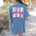 Preppy Spooky Teacher Halloween Ghost Coquette Bow Autumn Women's Comfort Colors T-Shirt Back Print Blue Jean Preppy Spooky Teacher Halloween Ghost Coquette Bow Autumn Women's Comfort Colors T-Shirt Back Print Blue Jean