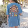 Preschool Crew Cute Leopard Rainbow Back To School Teachers Women's Comfort Colors T-Shirt Back Print Blue Jean Preschool Crew Cute Leopard Rainbow Back To School Teachers Women's Comfort Colors T-Shirt Back Print Blue Jean