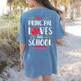 This Principal Loves Her School Teacher Appreciation Women's Comfort Colors T-Shirt Back Print Blue Jean