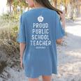 Proud Public School Teacher Red For Ed California Men Women Kids Women's Comfort Colors T-Shirt Back Print Blue Jean Proud Public School Teacher Red For Ed California Men Women Kids Women's Comfort Colors T-Shirt Back Print Blue Jean
