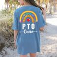 PTO Crew Parent School Volunteer Board Mom Parent Teacher Women's Comfort Colors T-Shirt Back Print Blue Jean PTO Crew Parent School Volunteer Board Mom Parent Teacher Women's Comfort Colors T-Shirt Back Print Blue Jean
