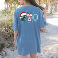 PTO Santa Hat Reindeer Parent Teacher Organization Christmas Women's Comfort Colors T-Shirt Back Print Blue Jean PTO Santa Hat Reindeer Parent Teacher Organization Christmas Women's Comfort Colors T-Shirt Back Print Blue Jean