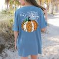 Pumpkin Music Teacher Halloween Fall Music Notes Autumn Women's Comfort Colors T-Shirt Back Print Blue Jean Pumpkin Music Teacher Halloween Fall Music Notes Autumn Women's Comfort Colors T-Shirt Back Print Blue Jean