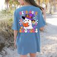 Read More Books Ghost Reading Book Teacher Halloween Women's Comfort Colors T-Shirt Back Print Blue Jean