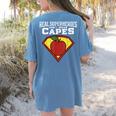 Real Superheroes Don't Wear Capes Teacher Shirt Teaching Te Women's Comfort Colors T-Shirt Back Print Blue Jean Real Superheroes Don't Wear Capes Teacher Shirt Teaching Te Women's Comfort Colors T-Shirt Back Print Blue Jean